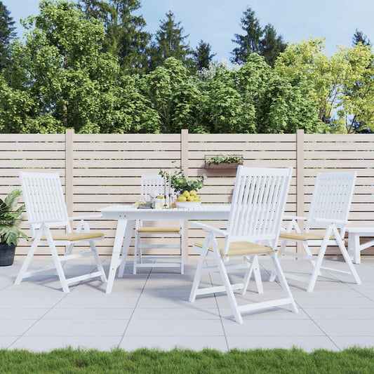 vidaXL Μαξιλάρια Καρέκλας Κήπου 4 τεμ. Μπεζ 40x40x4 εκ. Υφασμάτινα