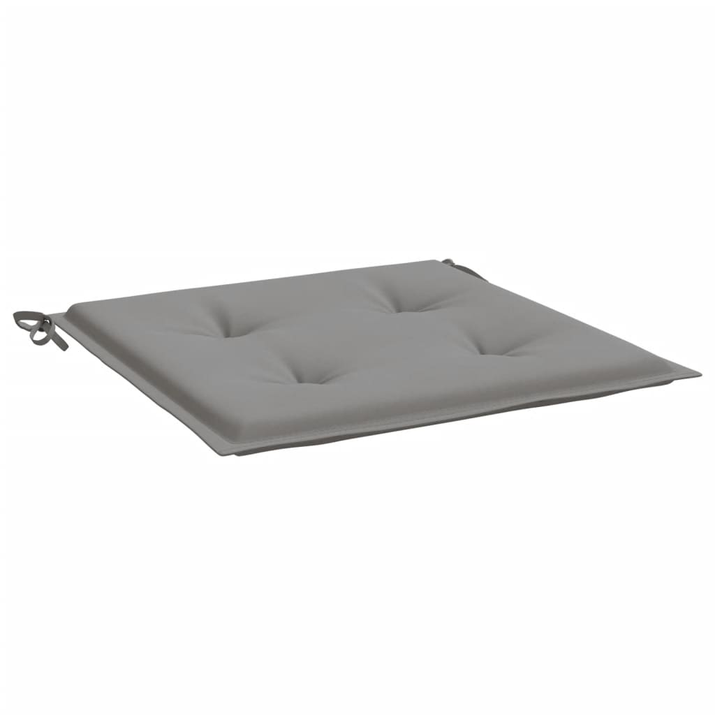 vidaXL Μαξιλάρια Καρέκλας Κήπου 2 τεμ. Γκρι 50x50x3 εκ. Υφασμάτινα