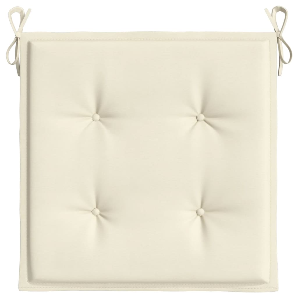 vidaXL Μαξιλάρια Καρέκλας Κήπου 2 τεμ. Κρεμ 50x50x3 εκ. Oxford Ύφασμα