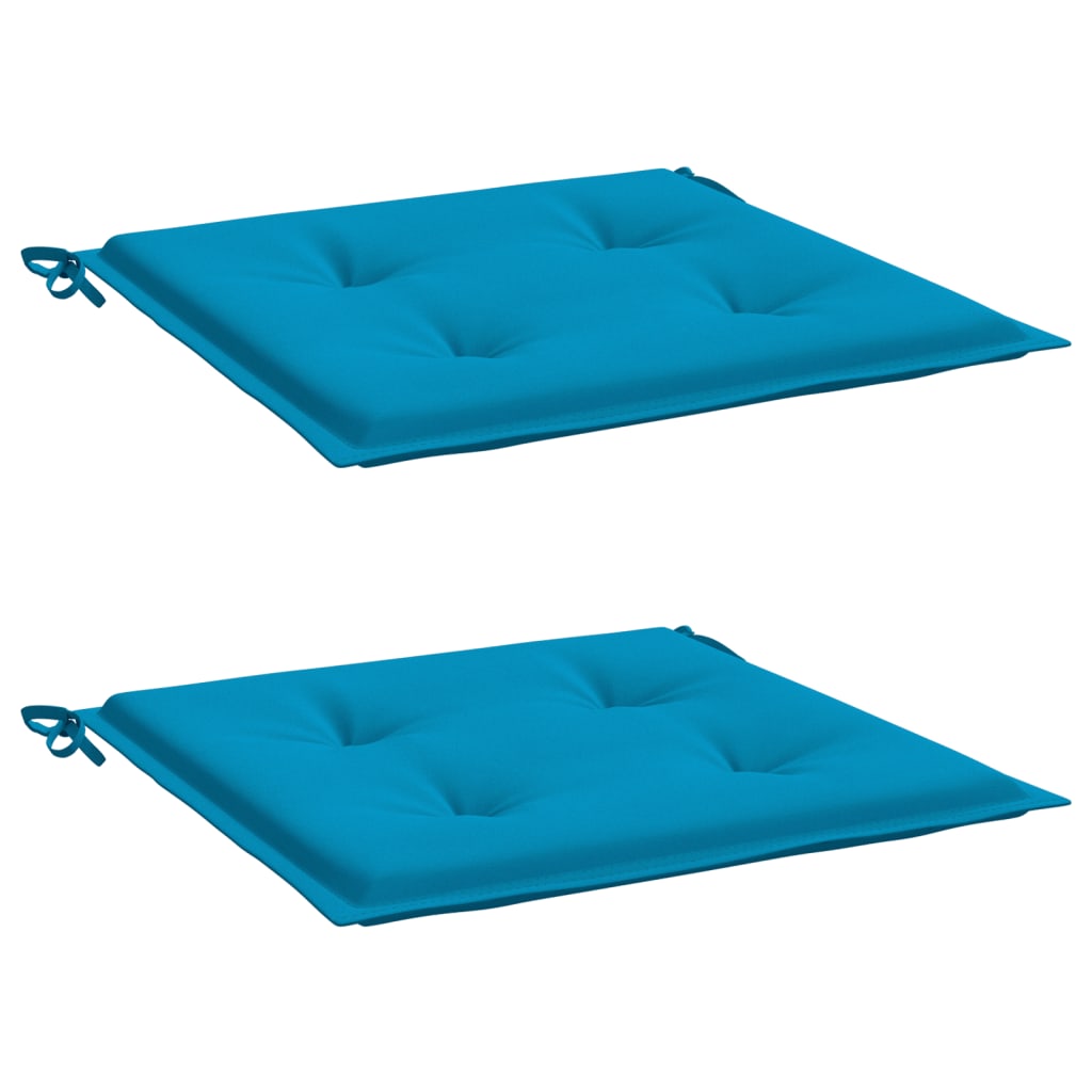 vidaXL Μαξιλάρια Καρέκλας Κήπου 2 τεμ. Μπλε 50x50x3 εκ. Oxford Ύφασμα