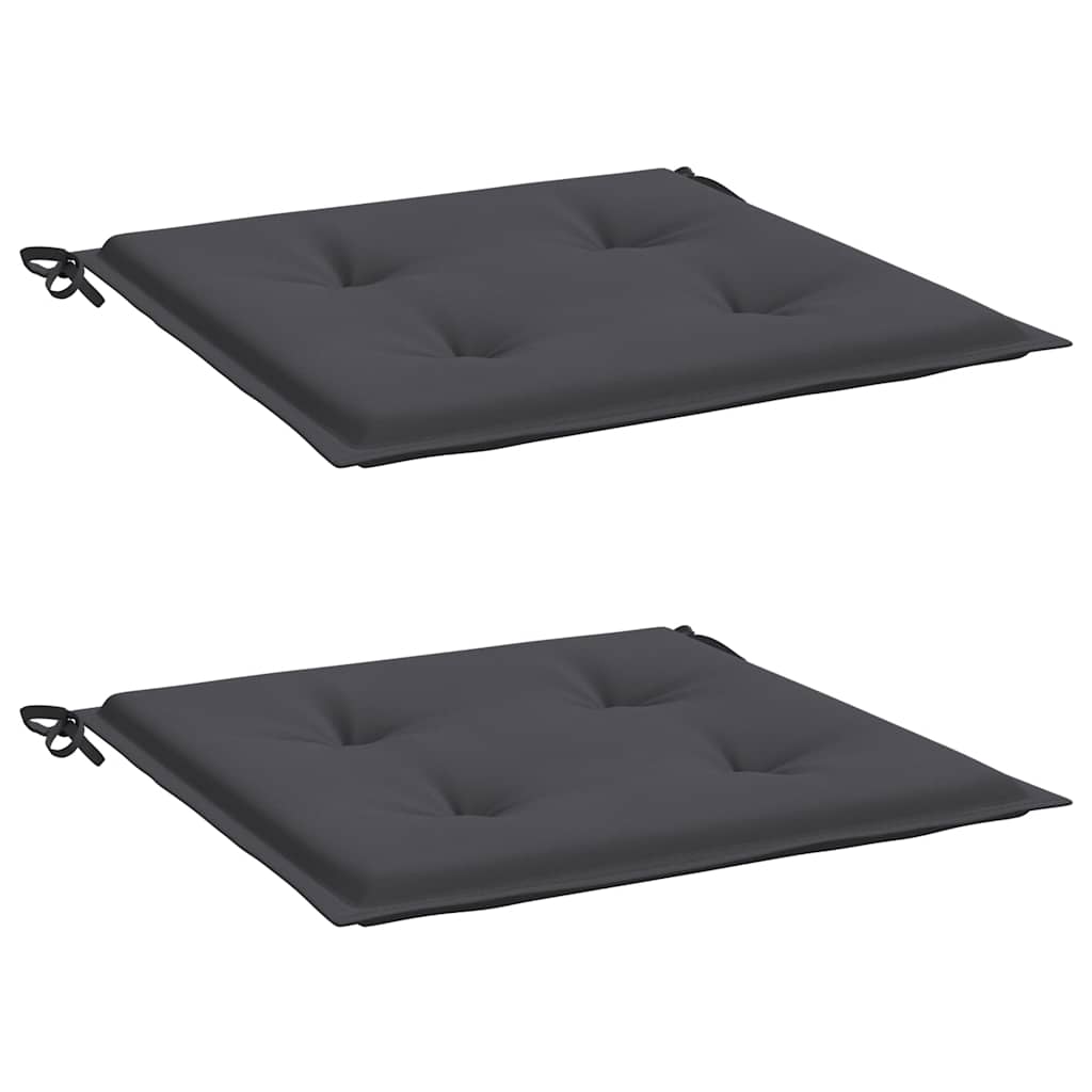 vidaXL Μαξιλάρια Καρέκλας Κήπου 2τεμ Ανθρακί 50x50x4 εκ. Oxford Ύφασμα