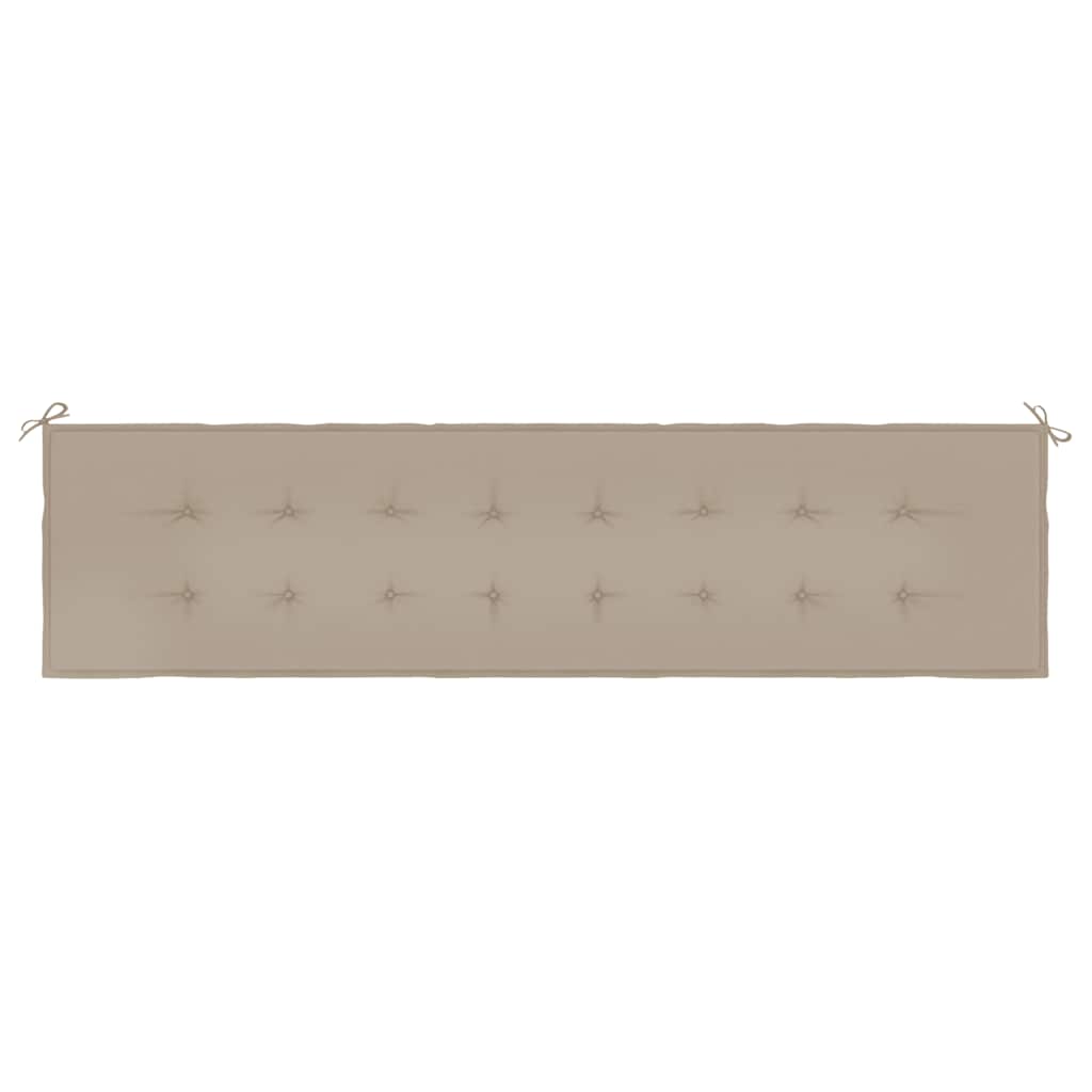 vidaXL Μαξιλάρι Πάγκου Κήπου Taupe 200x50x4 εκ. Ύφασμα Oxford