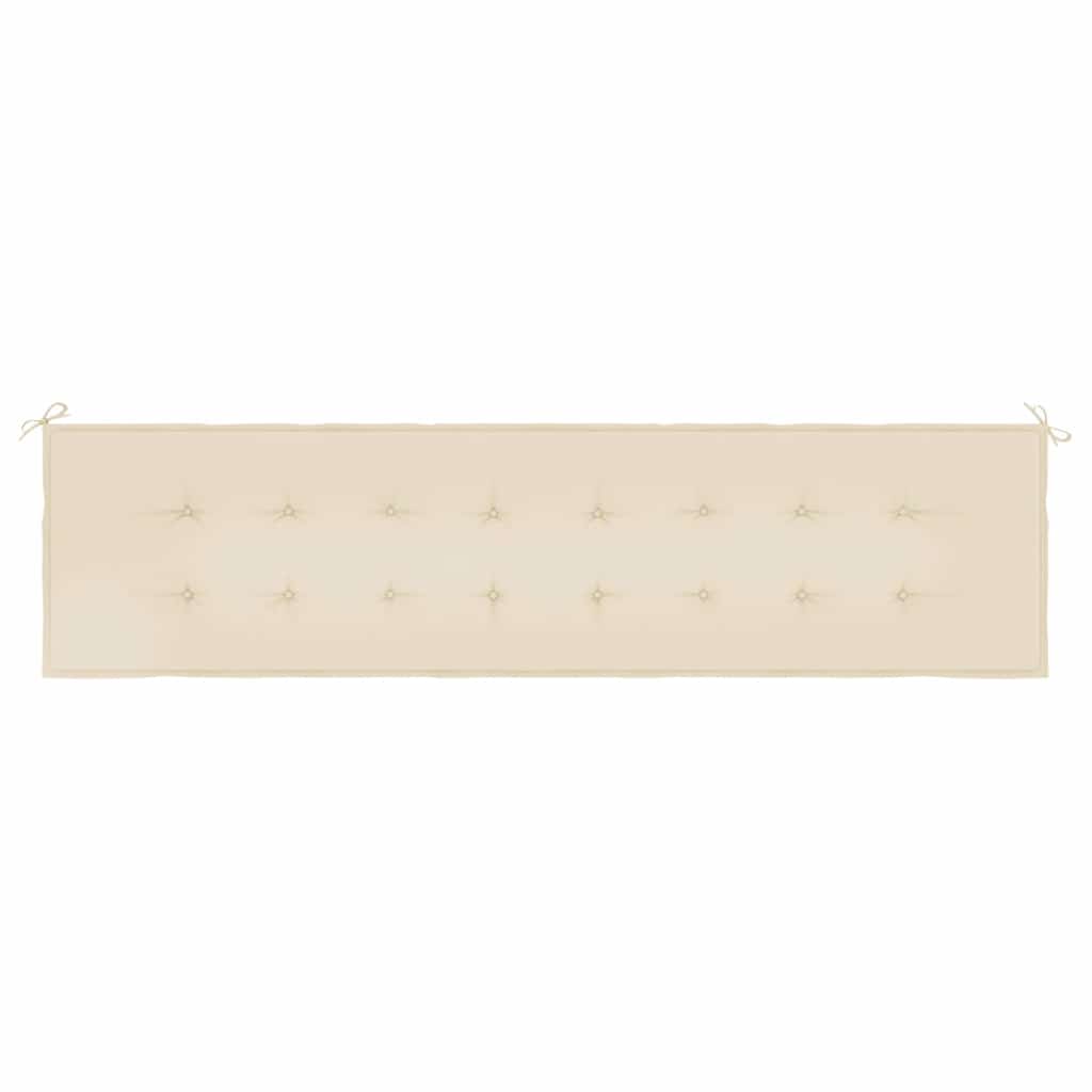 vidaXL Μαξιλάρι Πάγκου Κήπου Μπεζ 200x50x4 εκ. Ύφασμα Oxford