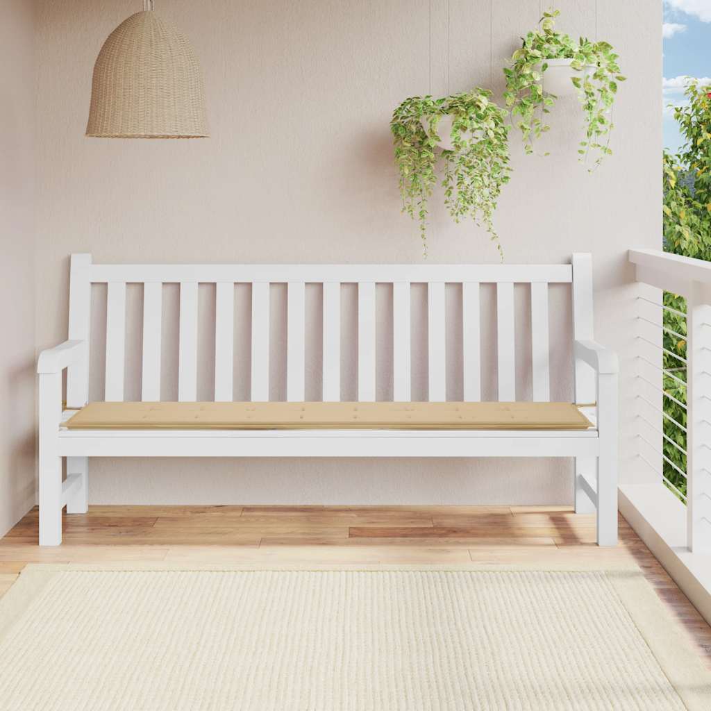 vidaXL Μαξιλάρι Πάγκου Κήπου Μπεζ 200x50x4 εκ. Ύφασμα Oxford
