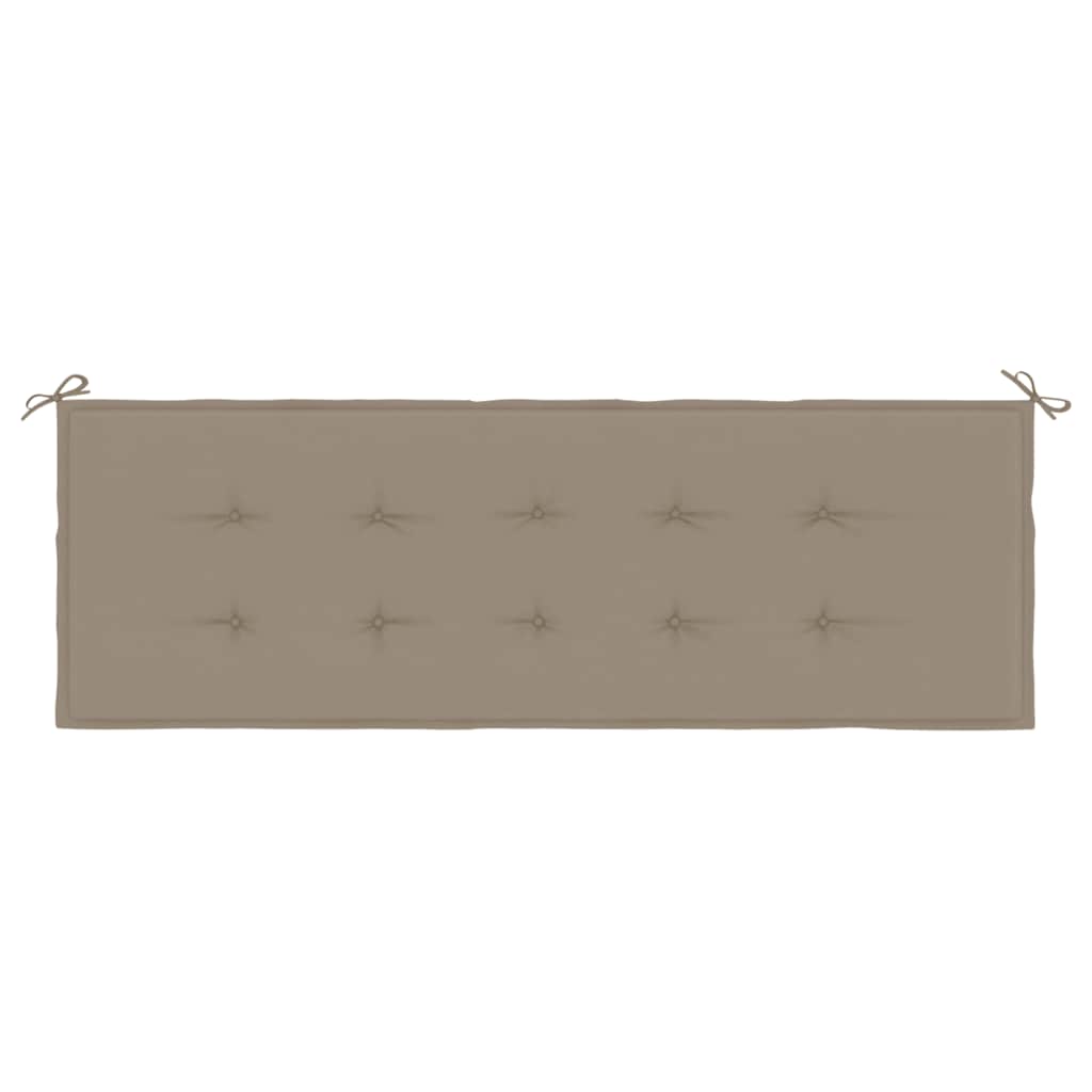 vidaXL Μαξιλάρι Πάγκου Κήπου Taupe 150x50x4 εκ. Ύφασμα Oxford