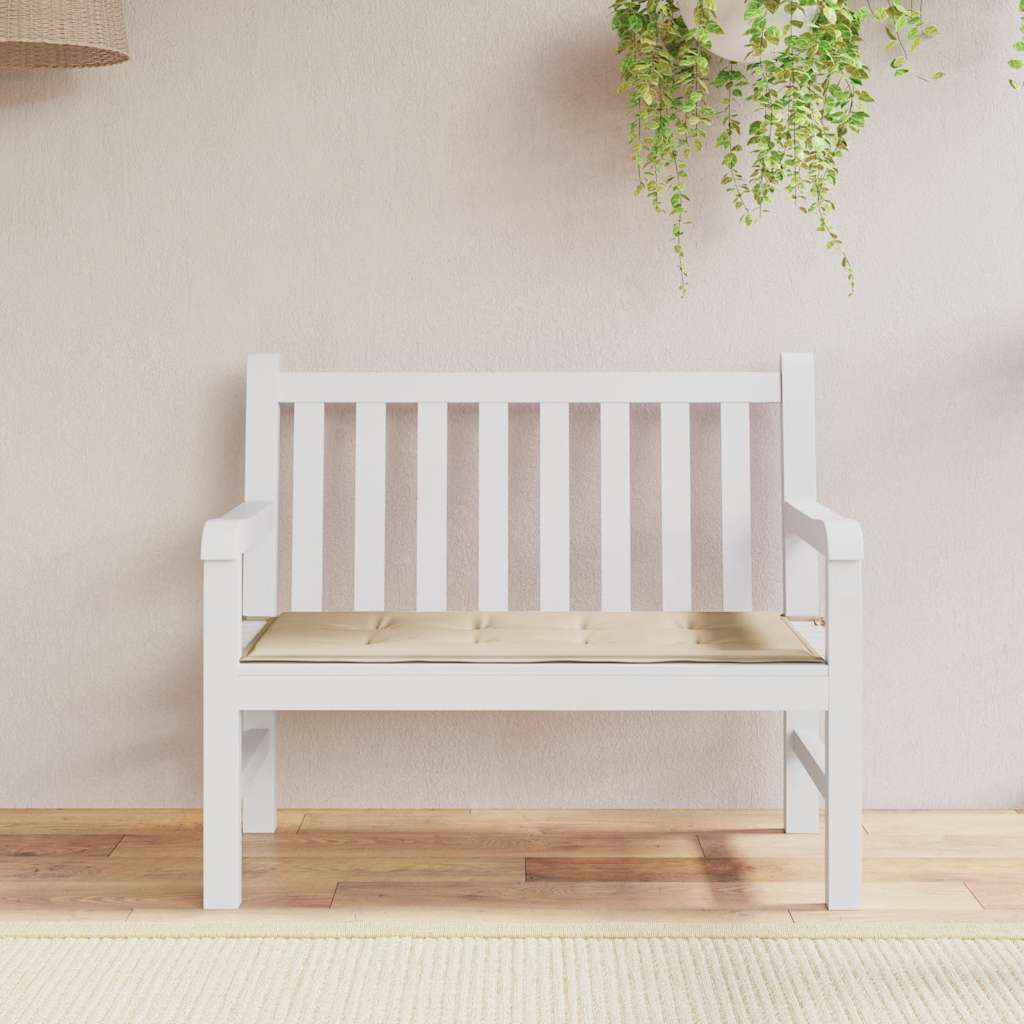 vidaXL Μαξιλάρι Πάγκου Κήπου Μπεζ 120x50x4 εκ. Ύφασμα Oxford