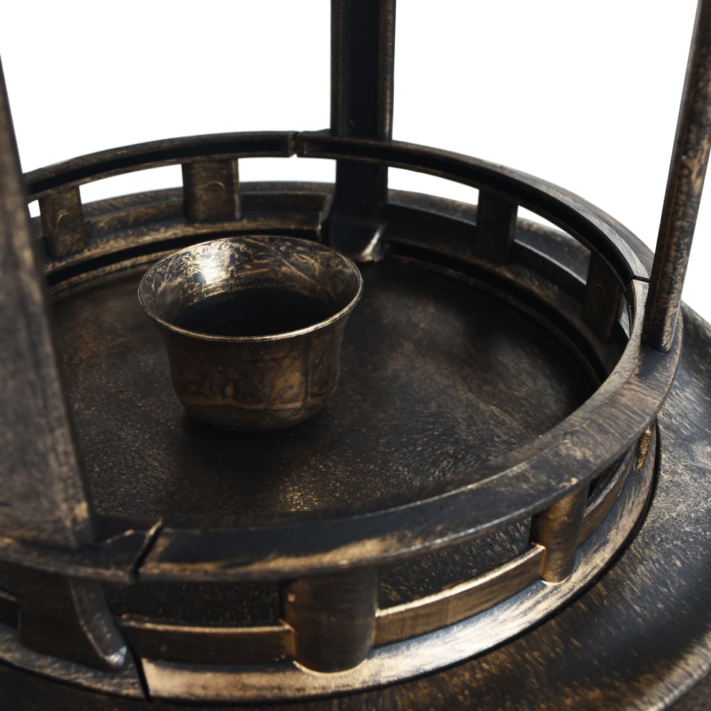 vidaXL Μπανιέρα Πτηνών Διασκομητική Πλαστική με Ηλιακό LED Φωτισμό