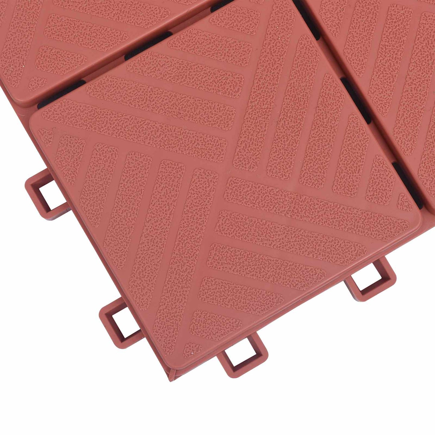 vidaXL Πλάκα Κατασκευής 10 pcs Κόκκινο 30,5 x 30,5 x 2,2 εκ