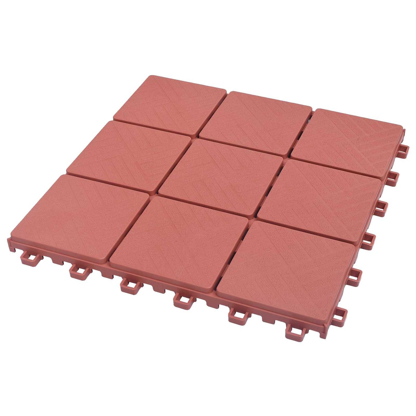 vidaXL Πλάκα Κατασκευής 10 pcs Κόκκινο 30,5 x 30,5 x 2,2 εκ