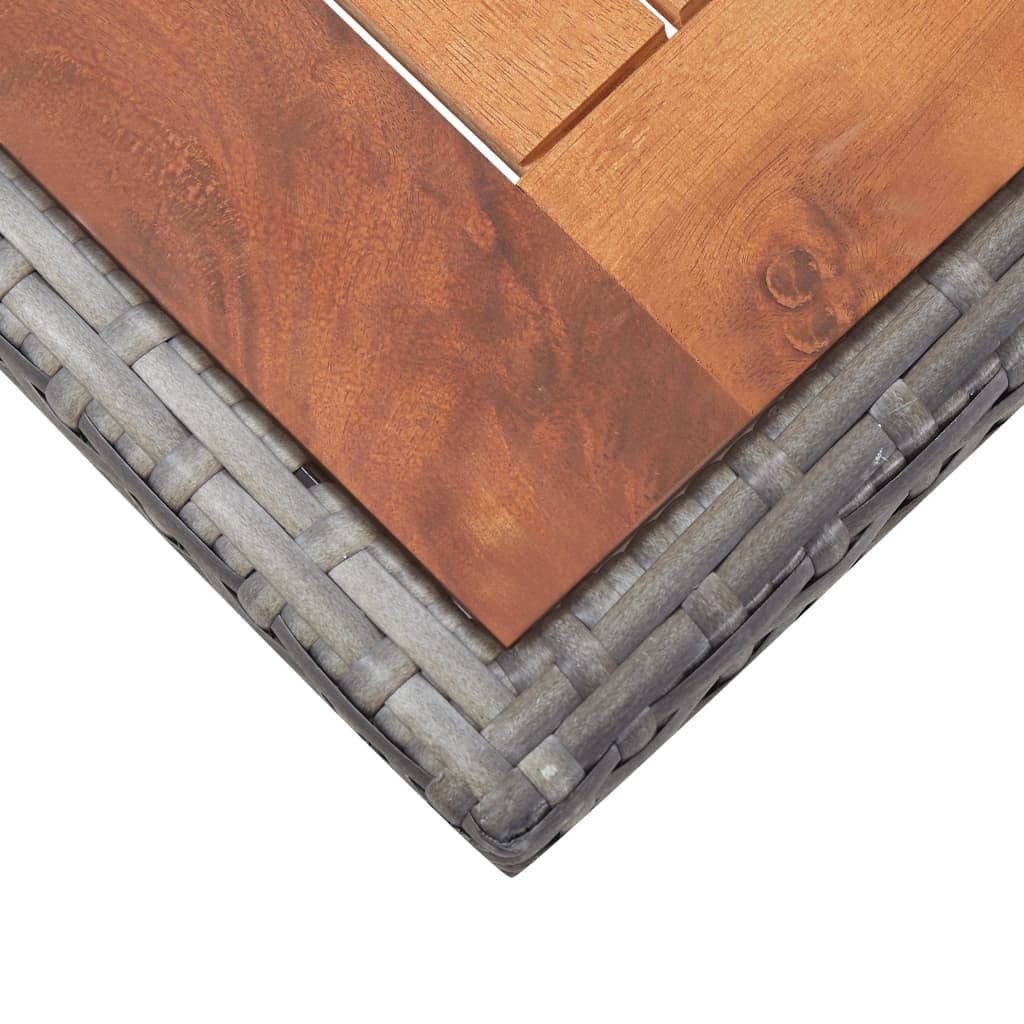 vidaXL Σετ Τραπεζαρίας Εξ. Χώρου 11 τεμ. Γκρι Συνθ. Ρατάν με Μαξιλάρια