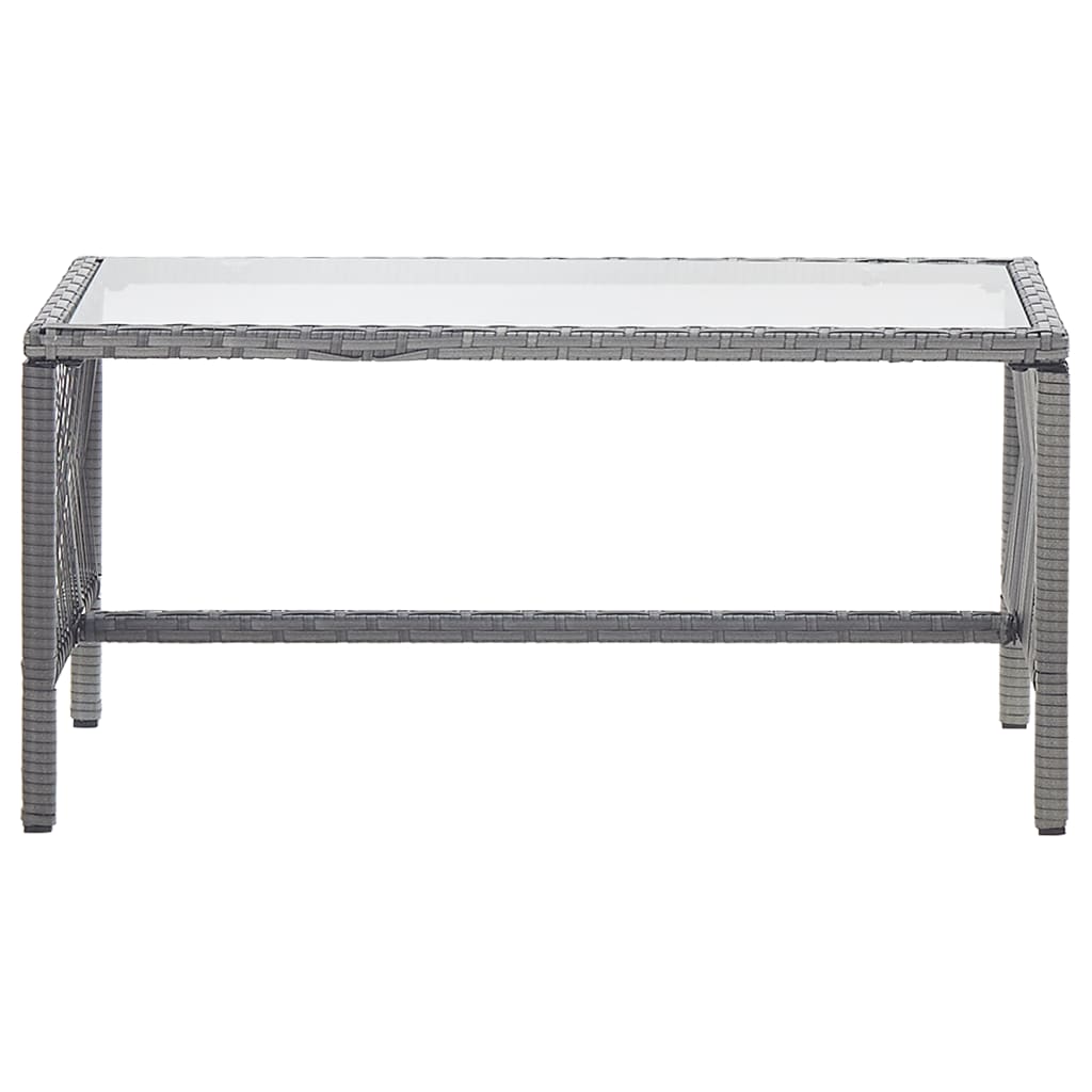 vidaXL Σαλόνι Κήπου 4 Τεμαχίων Ανθρακί Συνθετικό Ρατάν με Μαξιλάρια