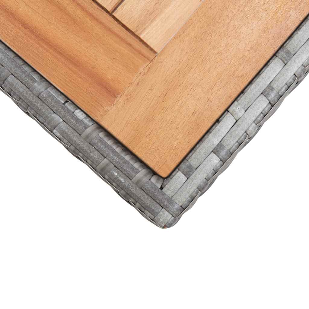 vidaXL Τραπέζι Κήπου Ανθρακί/Καφέ 123x60x74 εκ. από Μασίφ Ξύλο Ακακίας