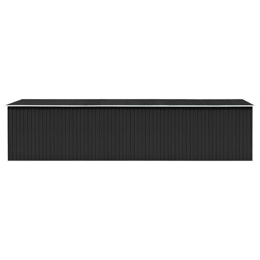 vidaXL Αποθήκη Κήπου Ανθρακί 257 x 779 x 181 εκ. Γαλβανισμένο Ατσάλι