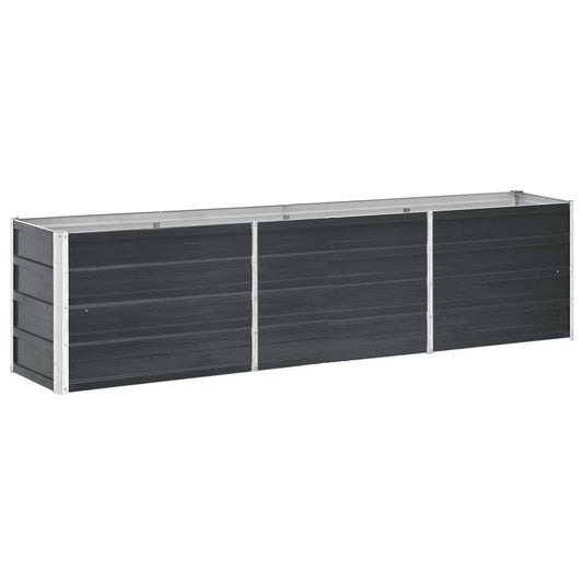 vidaXL Ζαρντινιέρα Υπερυψωμένη Ανθρακί 240x40x45 εκ. Γαλβαν. Χάλυβας