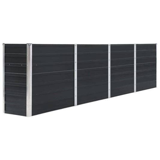 vidaXL Ζαρντινιέρα Ψηλή Ανθρακί 320x40x77 εκ. Γαλβανισμένος Χάλυβας