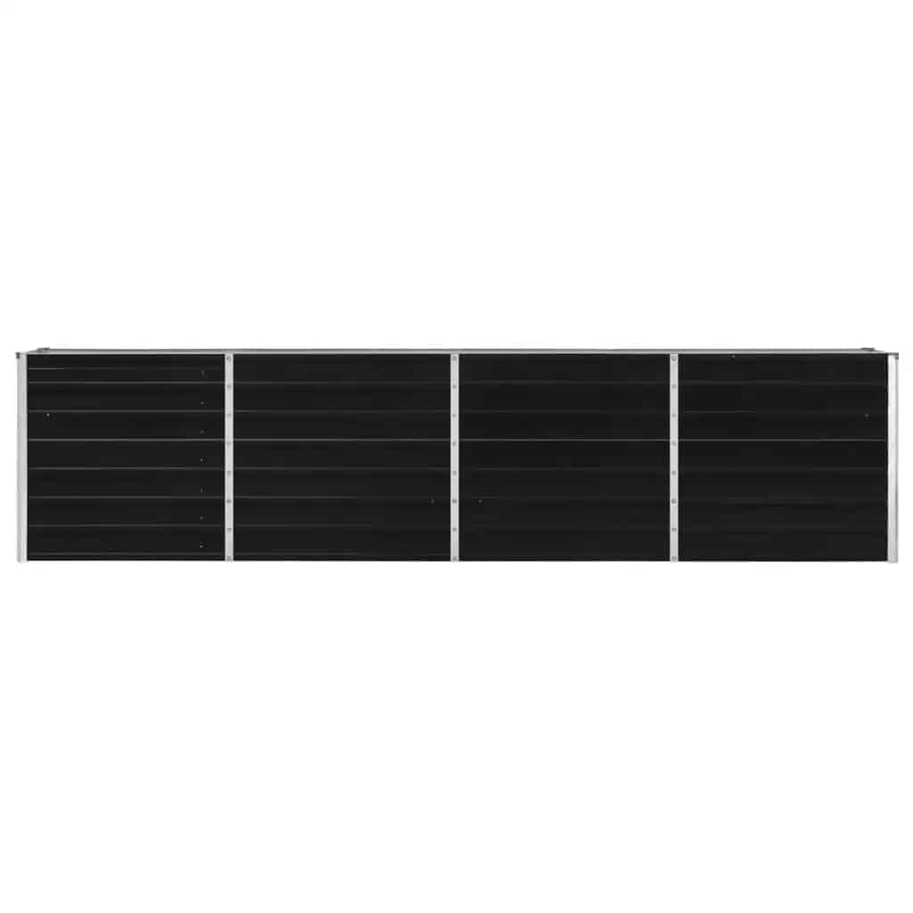 vidaXL Ζαρντινιέρα Ψηλή Ανθρακί 320x40x77 εκ. Γαλβανισμένος Χάλυβας