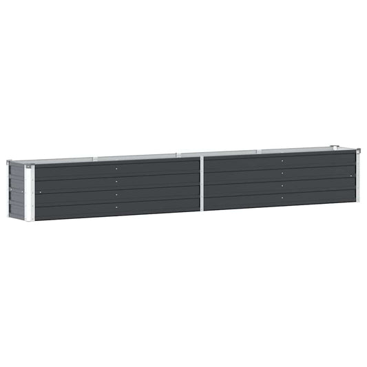 vidaXL Ζαρντινιέρα Υπερυψωμένη Ανθρακί 320x40x45 εκ. Γαλβαν. Χάλυβας