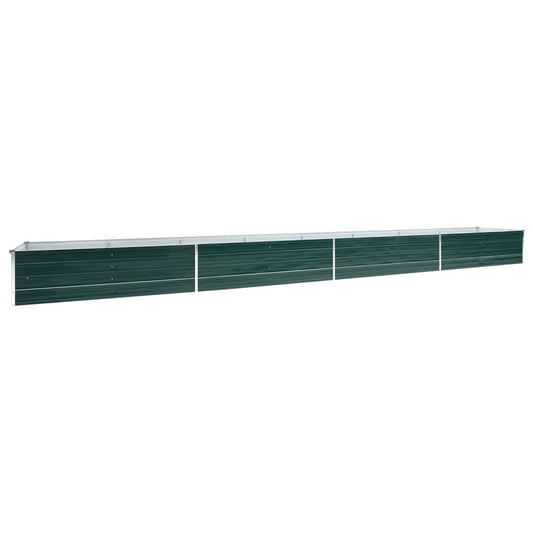 vidaXL Ζαρντινιέρα Υπερυψωμένη Πράσινη 600x80x45 εκ. Γαλβαν. Χάλυβας