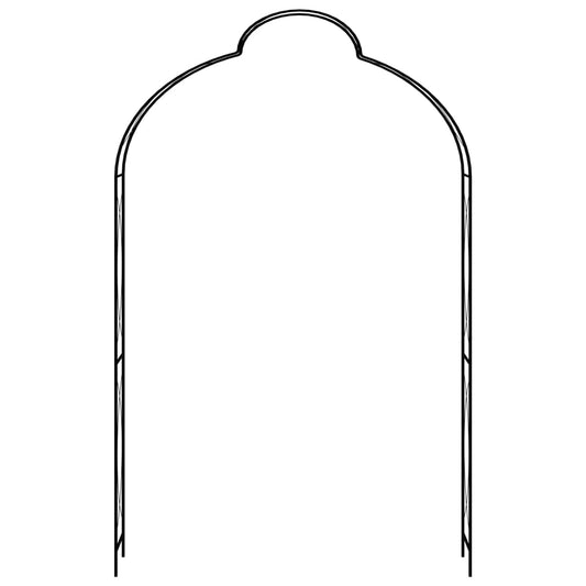 vidaXL Αψίδα Κήπου Μαύρη 150 x 34 x 240 εκ. Σιδερένια
