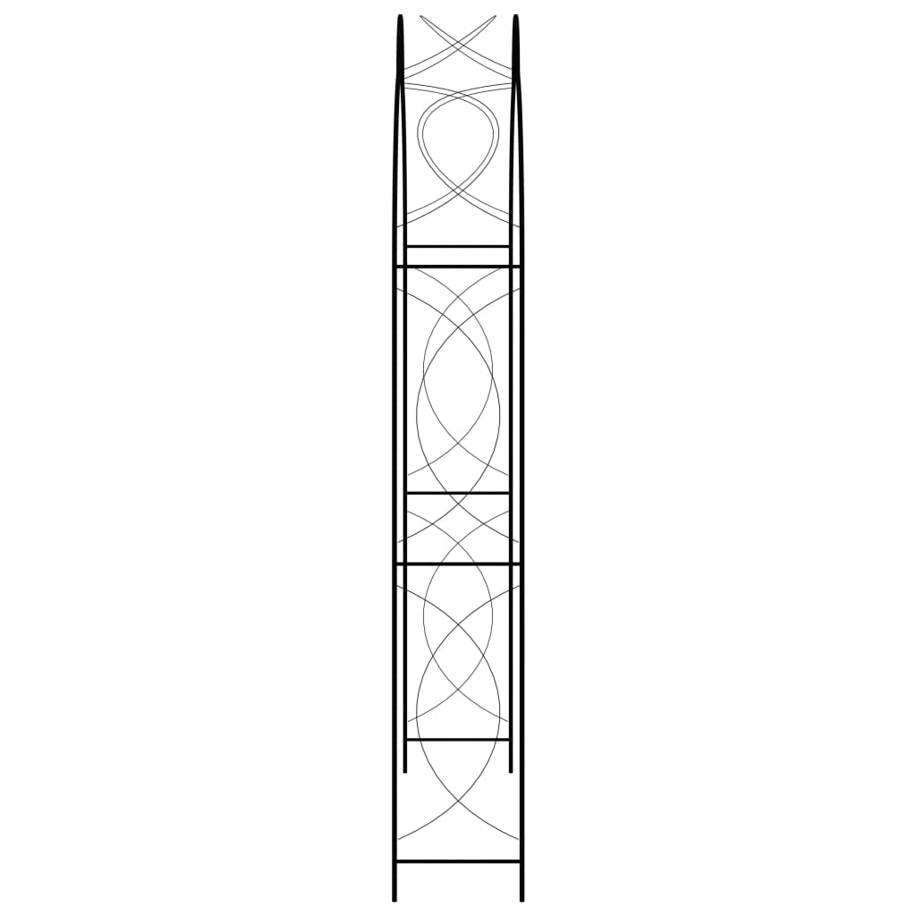 vidaXL Αψίδα Κήπου Μαύρη 150 x 34 x 240 εκ. Σιδερένια