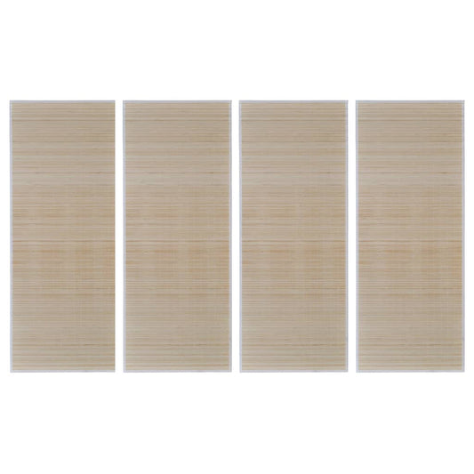 vidaXL Χαλιά Ορθογώνια 4 τεμ. 120 x 180 εκ. από Φυσικό Μπαμπού