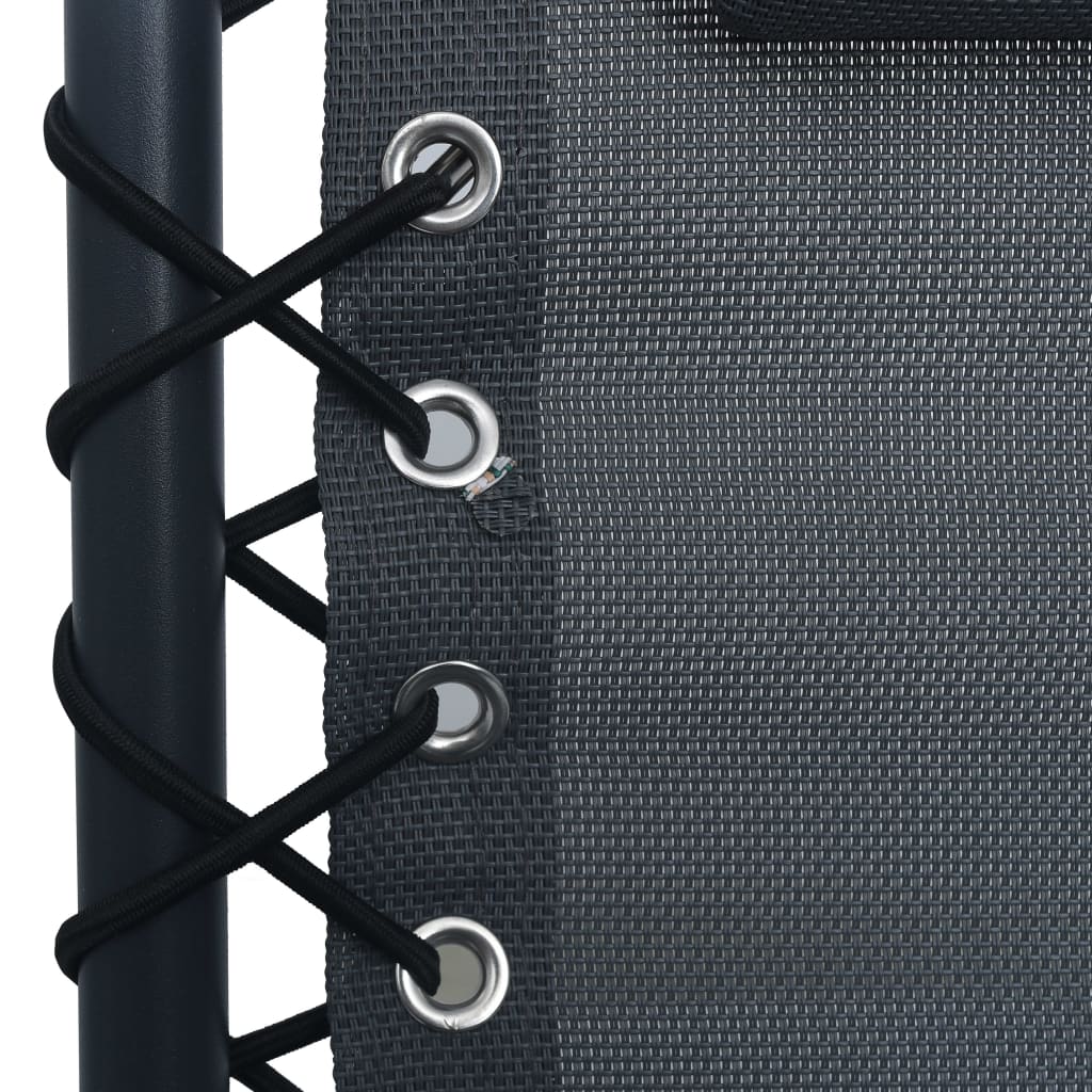 vidaXL Σεζλόνγκ Πτυσσόμενη Γκρι από Textilene