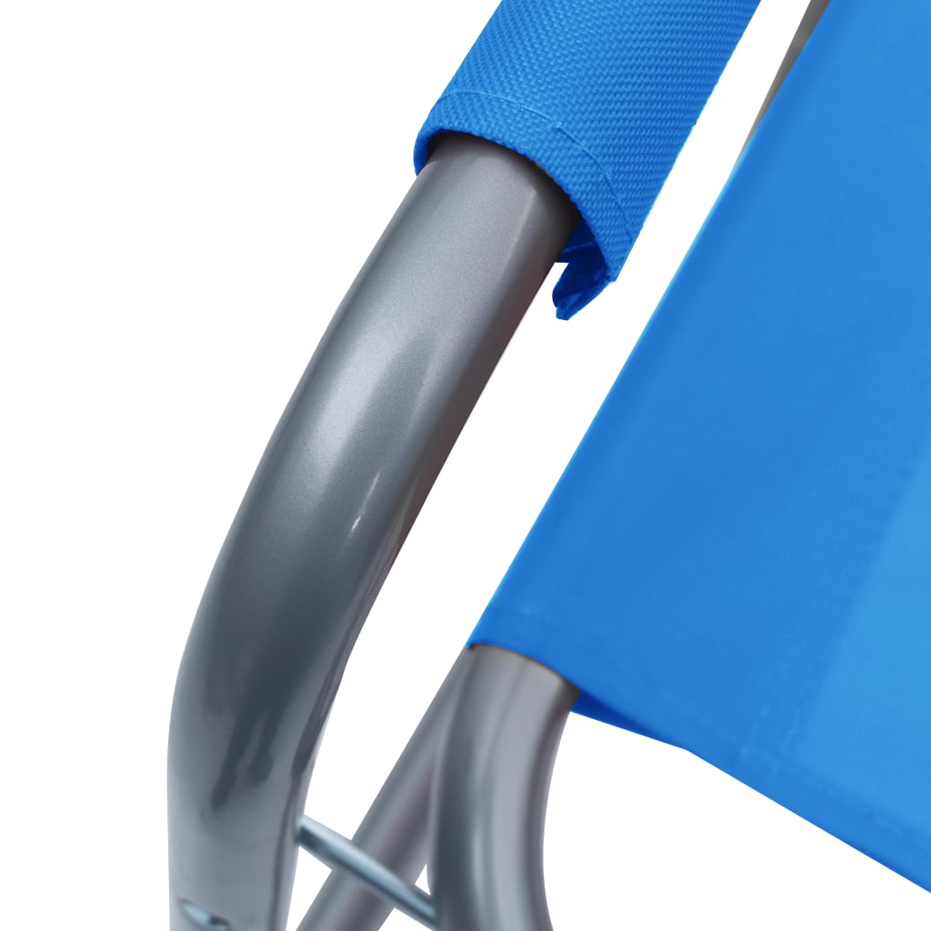 vidaXL Καρέκλες Σκηνοθέτη 2 τεμ. Μπλε Ατσάλινες