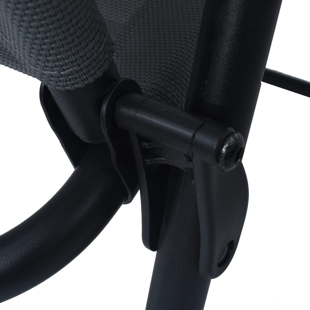 vidaXL Καρέκλες Κήπου Πτυσσόμενες 2 τεμ. Γκρι από Textilene