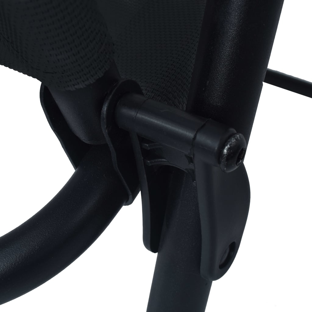 vidaXL Καρέκλες Κήπου Πτυσσόμενες 2 τεμ. Μαύρες από Textilene