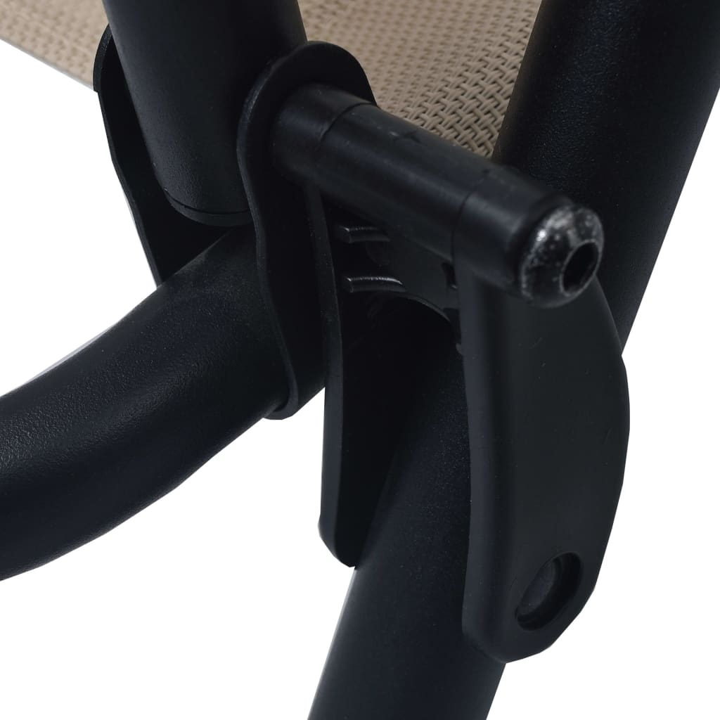 vidaXL Καρέκλες Κήπου Πτυσσόμενες 2 τεμ. Κρεμ από Textilene