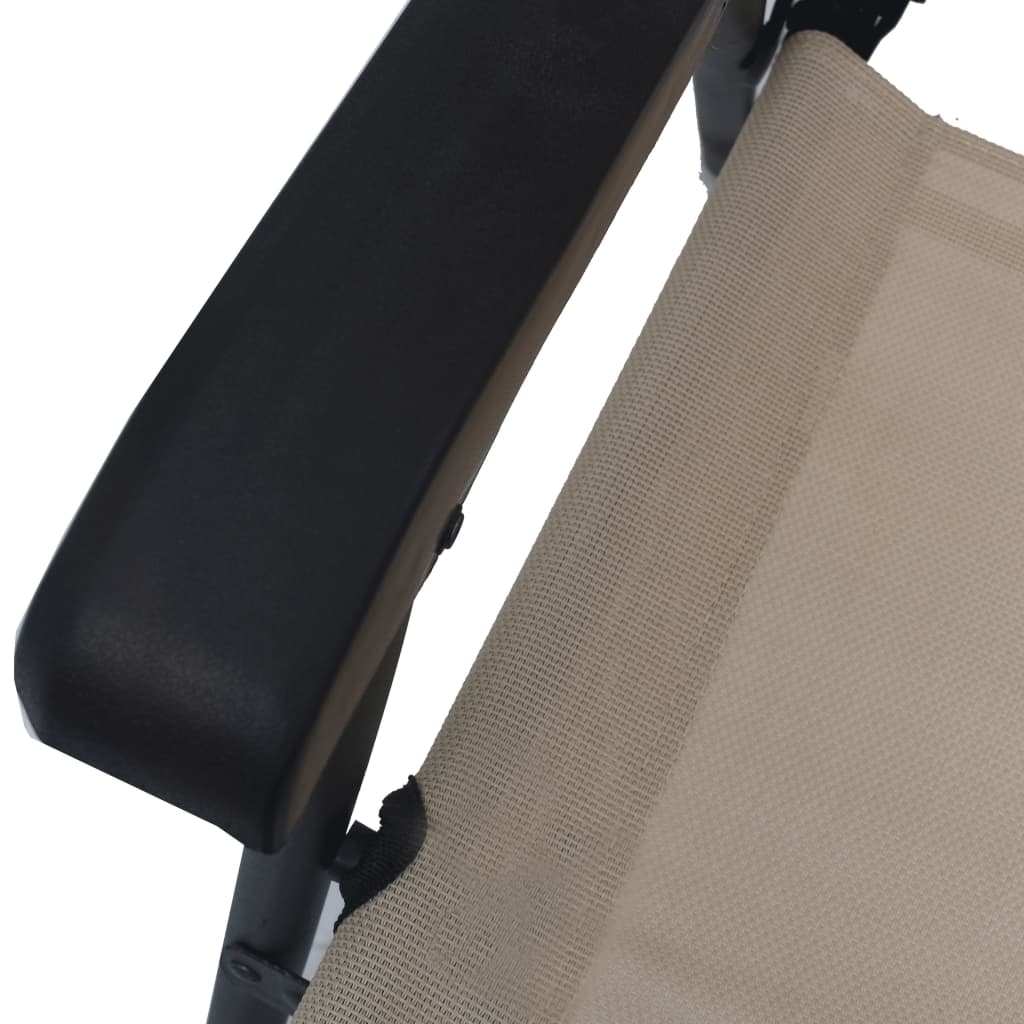 vidaXL Καρέκλες Κήπου Πτυσσόμενες 2 τεμ. Κρεμ από Textilene