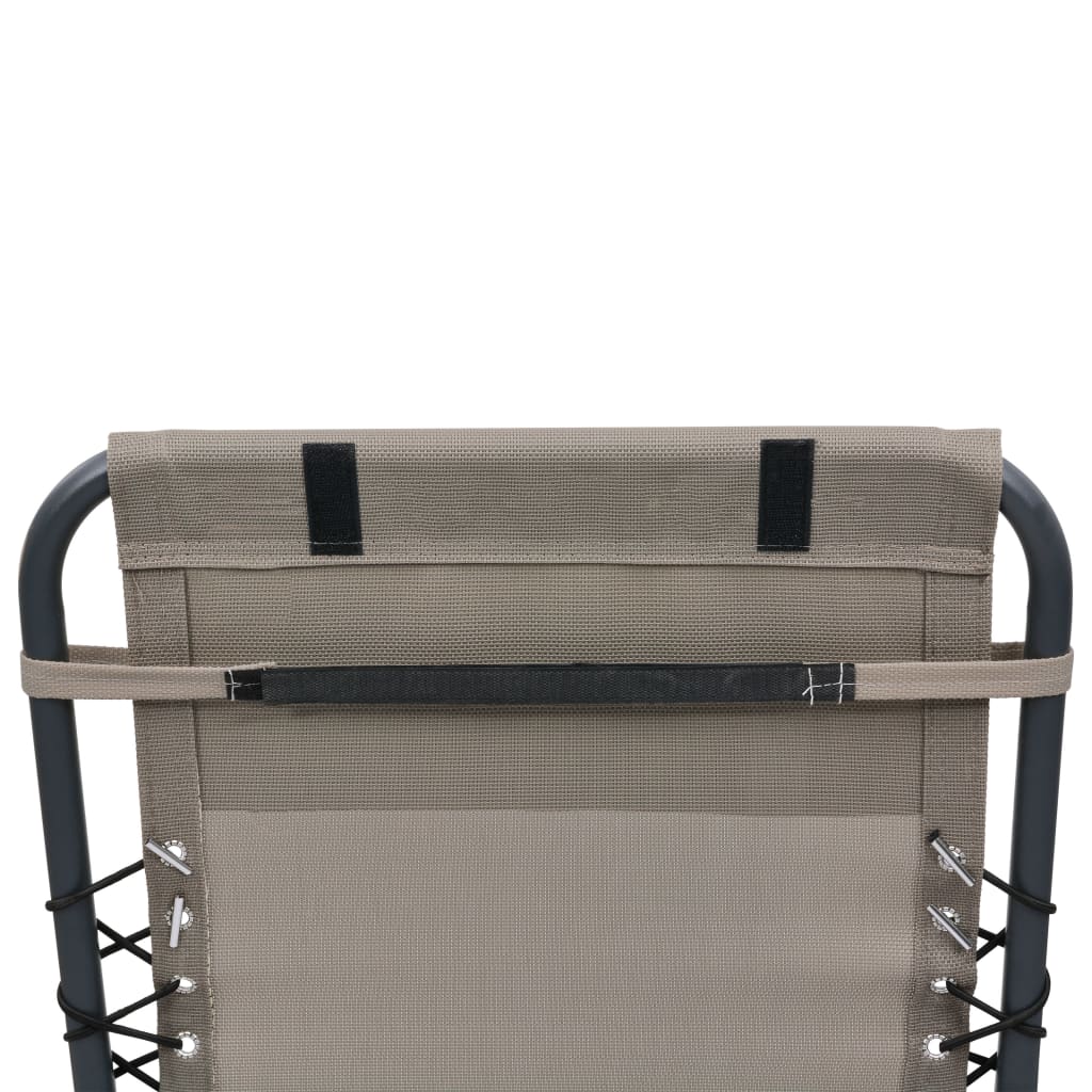 vidaXL Προσκέφαλο Σεζλόνγκ Taupe 40 x 7,5 x 15 εκ. από Textilene