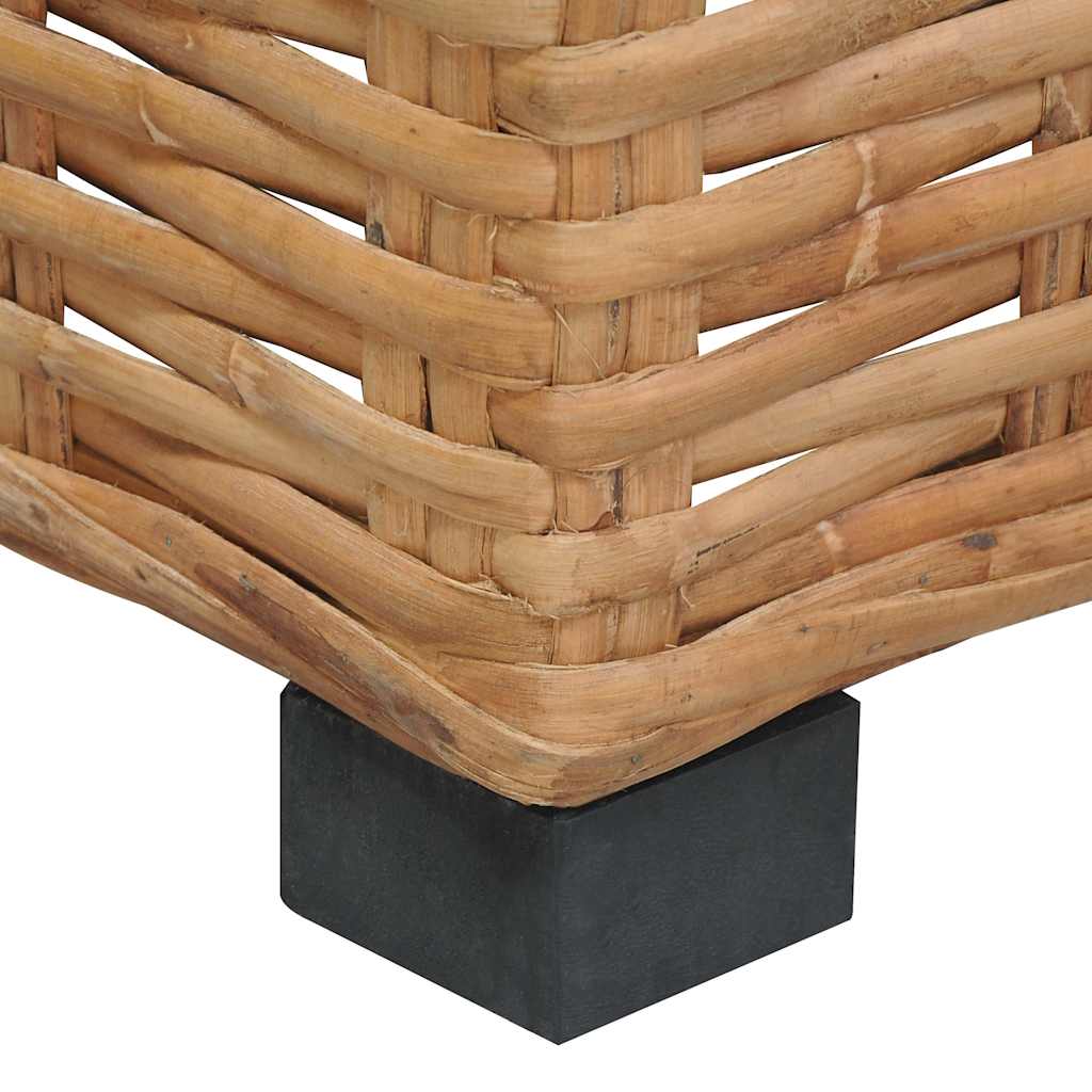 vidaXL Καναπές Γωνιακός από Γνήσιο Ρατάν με Μαξιλάρια