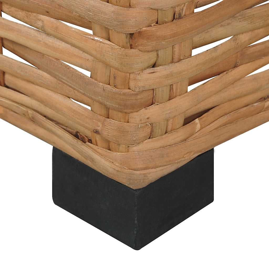 vidaXL Πολυθρόνα Χωρίς Μπράτσα από Φυσικό Ρατάν με Μαξιλάρια