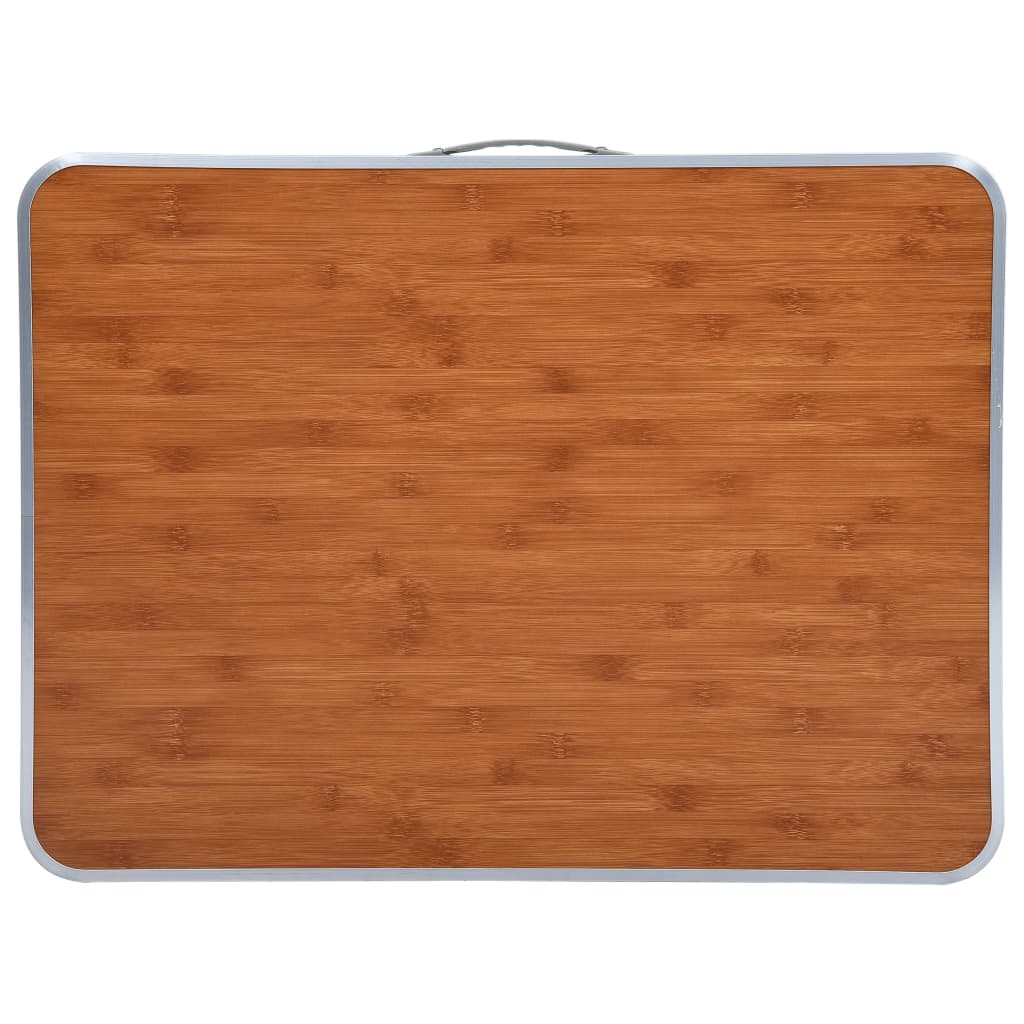 vidaXL Τραπέζι Κάμπινγκ Πτυσσόμενο 80x60 εκ. με Μεταλλικό Σκελετό