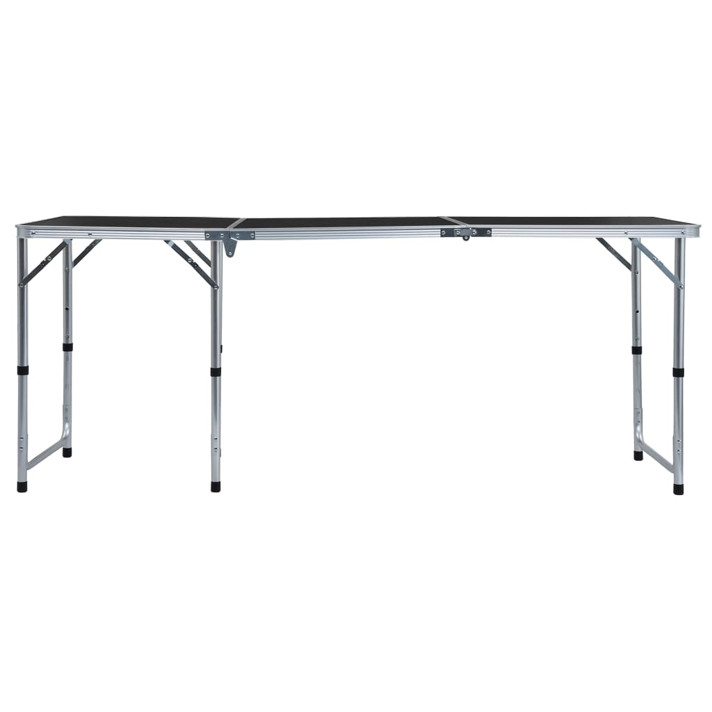 vidaXL Τραπέζι Κάμπινγκ Πτυσσόμενο Γκρι 180 x 60 εκ. Αλουμινίου