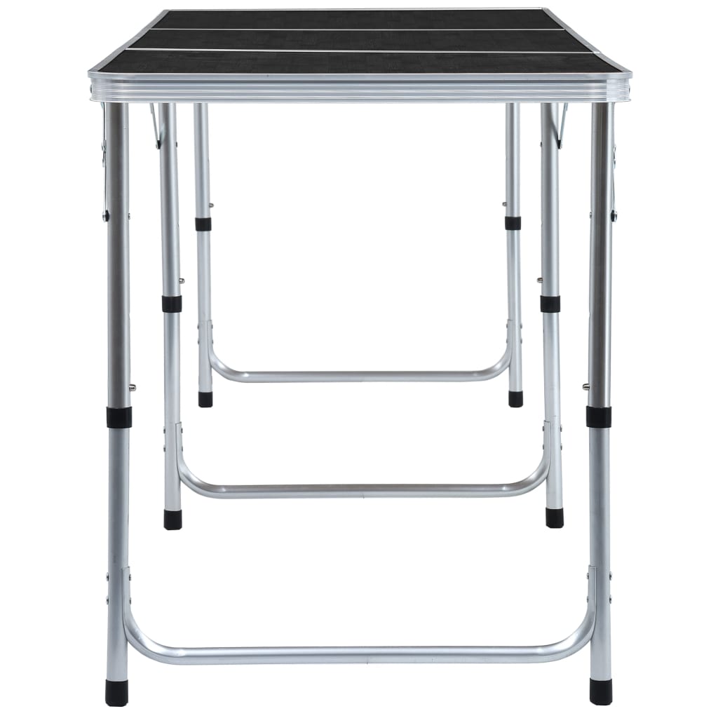 vidaXL Τραπέζι Κάμπινγκ Πτυσσόμενο Γκρι 180 x 60 εκ. Αλουμινίου