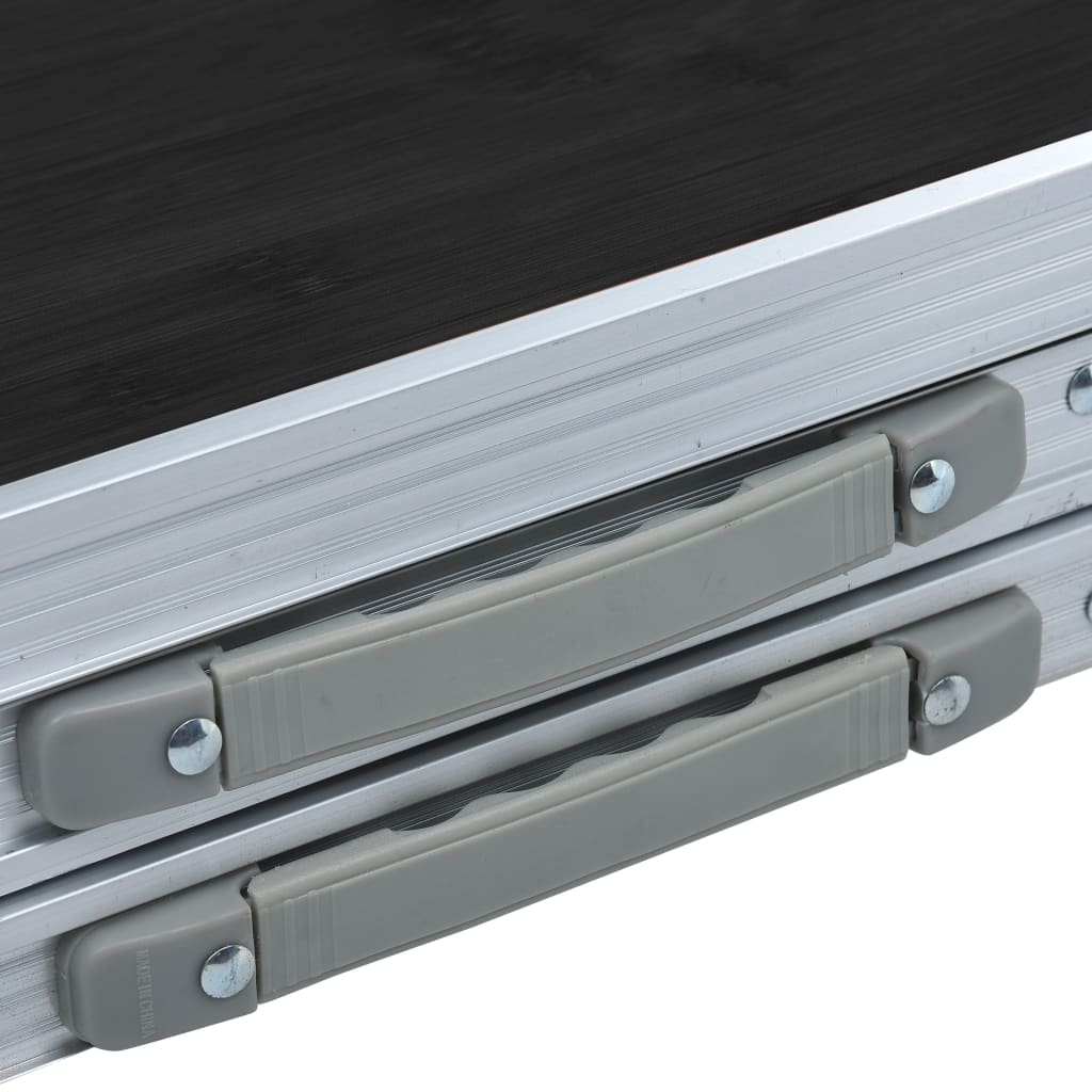 vidaXL Τραπέζι Κάμπινγκ Πτυσσόμενο Γκρι 180 x 60 εκ. Αλουμινίου