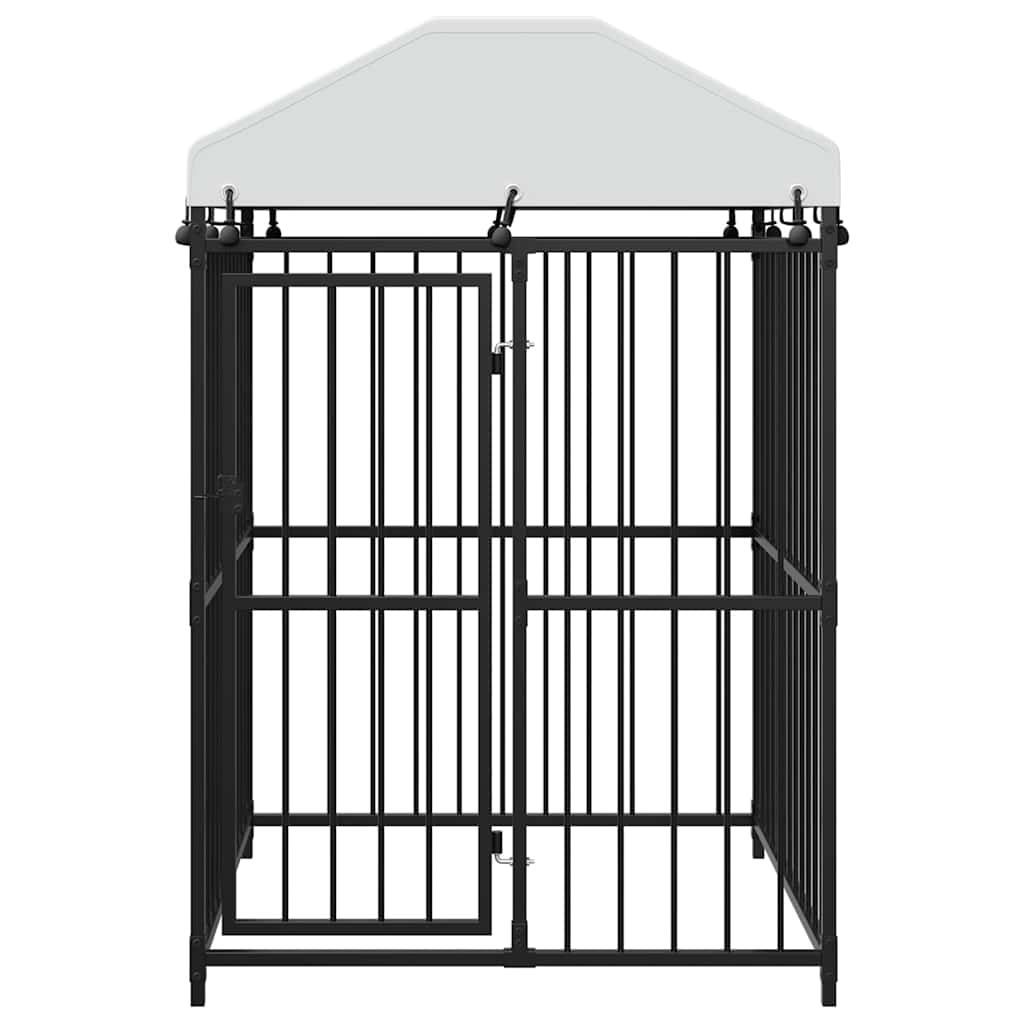 vidaXL Κλουβί Σκύλου Εξωτερικού Χώρου 120 x 120 x 150 εκ. με Στέγαστρο