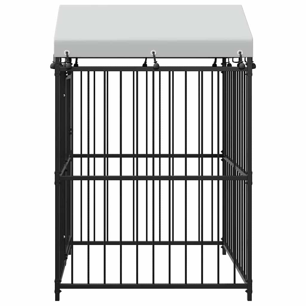 vidaXL Κλουβί Σκύλου Εξωτερικού Χώρου 120 x 120 x 150 εκ. με Στέγαστρο