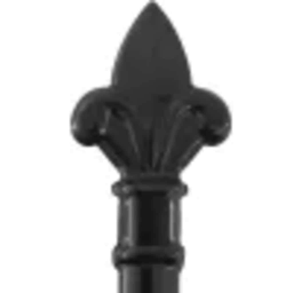 vidaXL Καγκελόπορτα Διπλή με Ακίδες Μαύρη 3 x 1,5 μ. Ατσάλινη