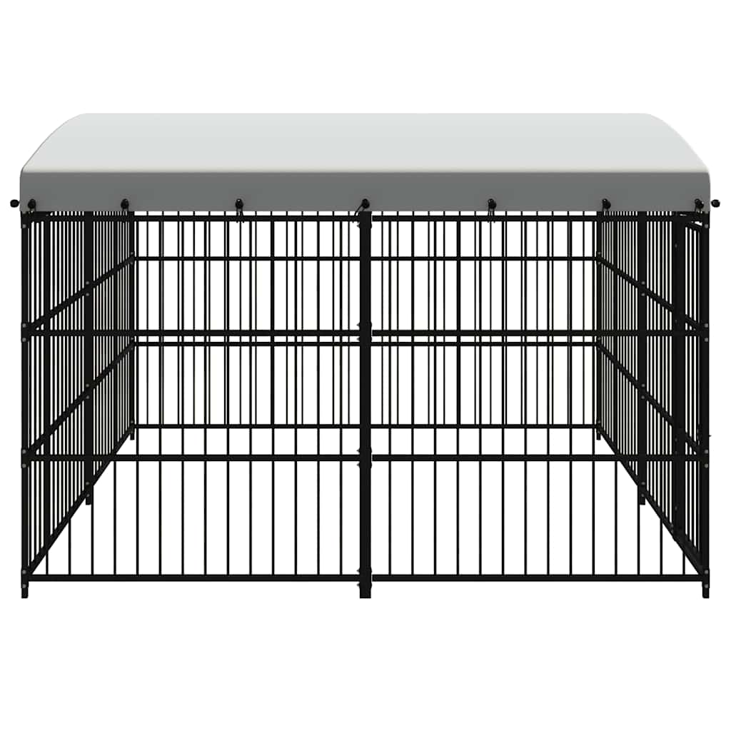 vidaXL Κλουβί Σκύλου Εξωτερικού Χώρου 300 x 300 x 210 εκ. με Στέγαστρο
