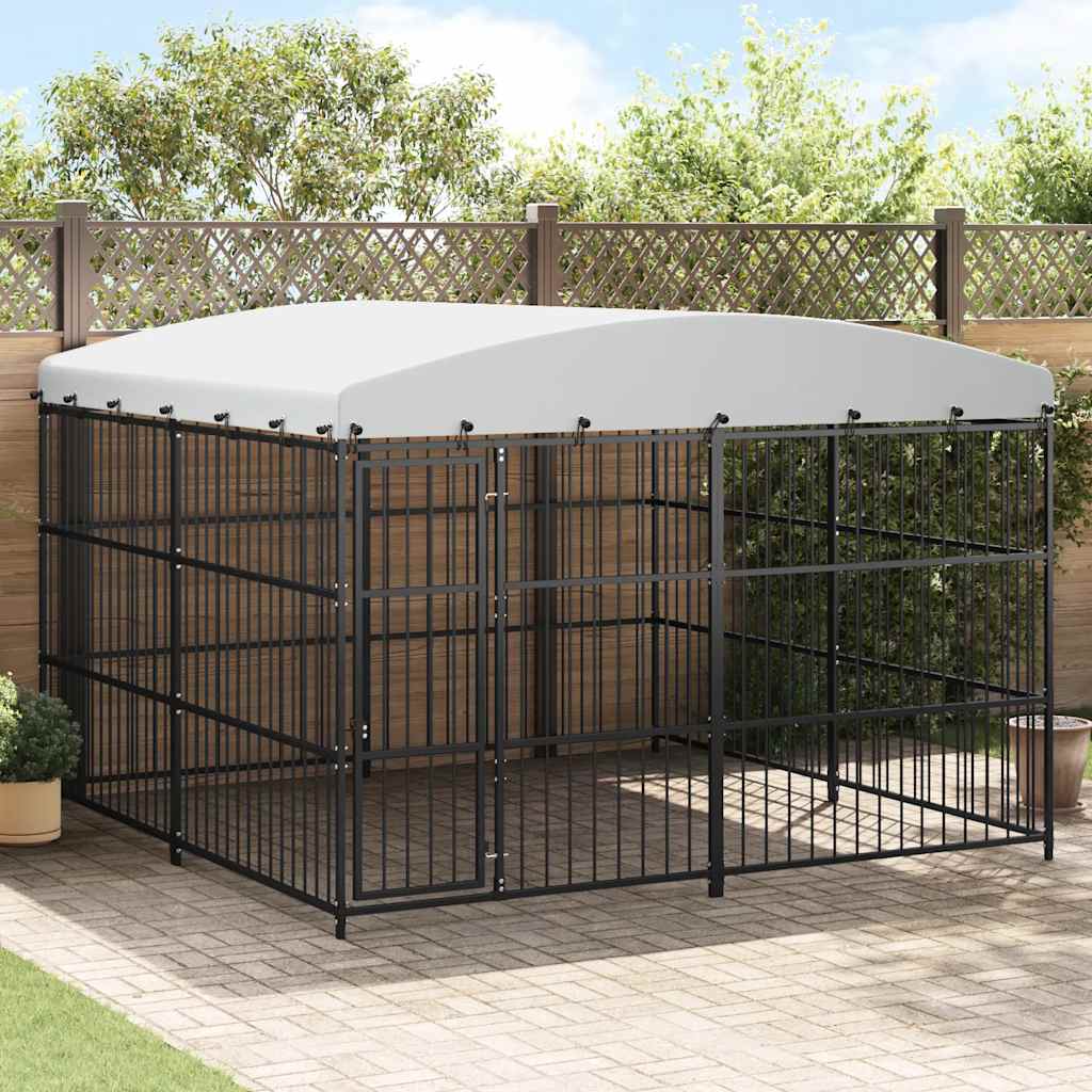 vidaXL Κλουβί Σκύλου Εξωτερικού Χώρου 300 x 300 x 210 εκ. με Στέγαστρο
