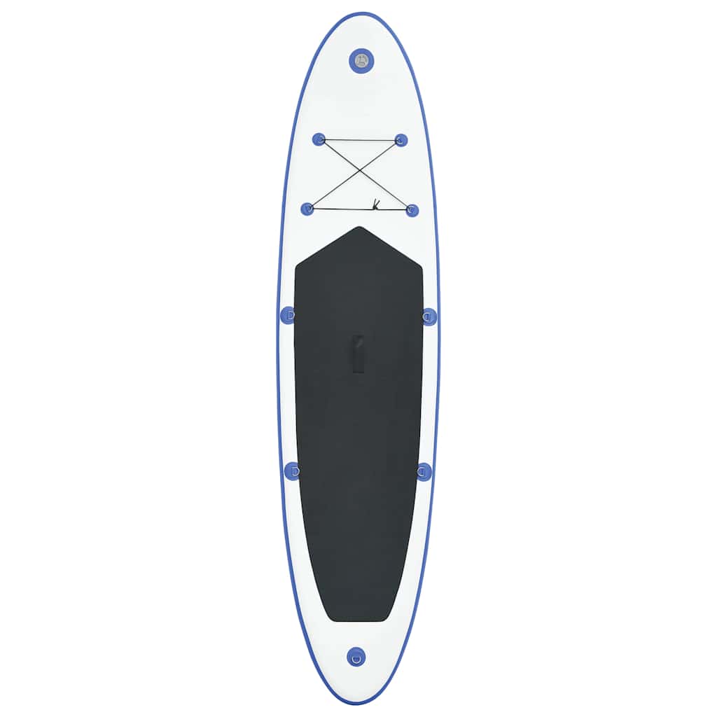 vidaXL Σετ Σανίδας Stand Up Paddle / Surf Φουσκωτό Μπλε και Λευκό