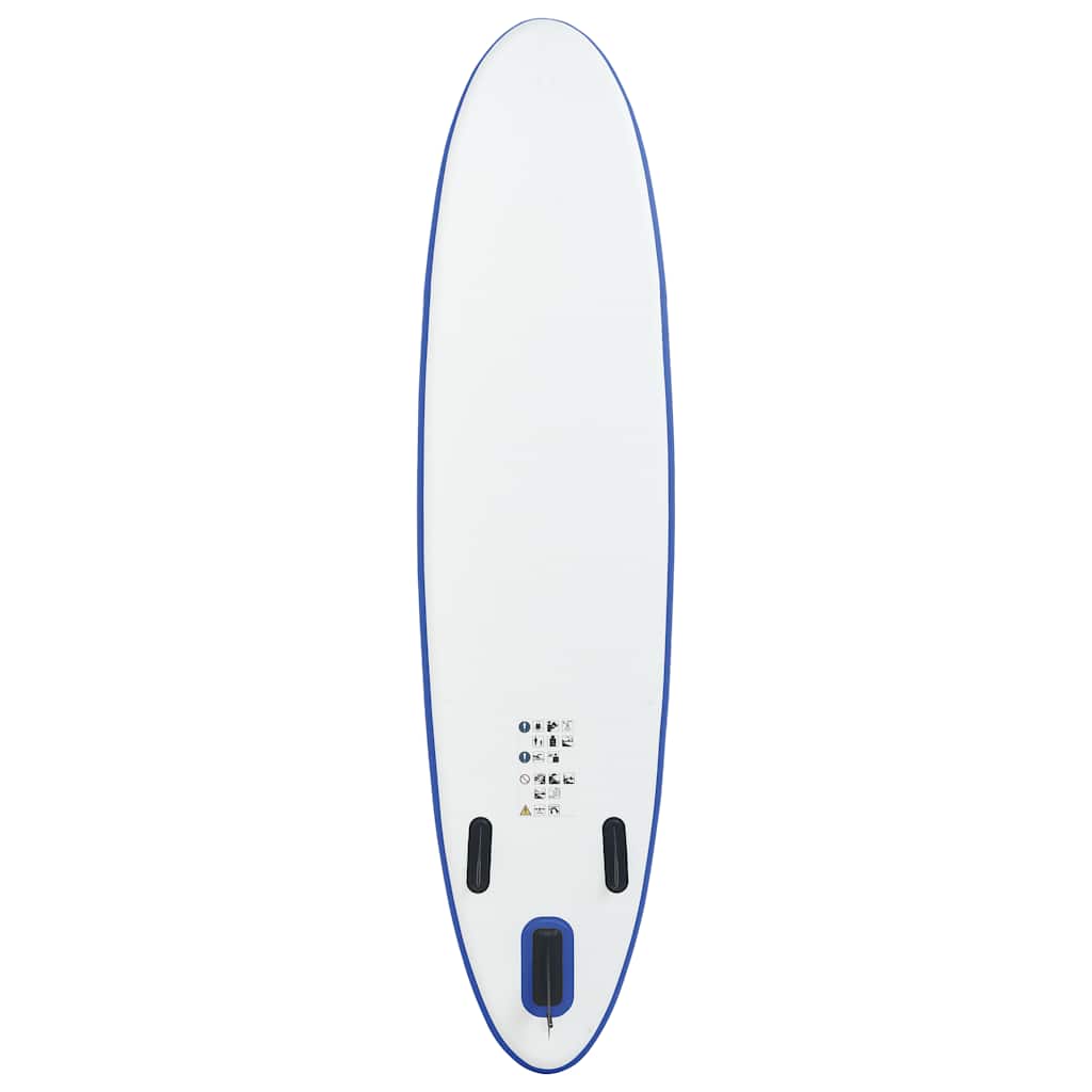 vidaXL Σετ Σανίδας Stand Up Paddle / Surf Φουσκωτό Μπλε και Λευκό