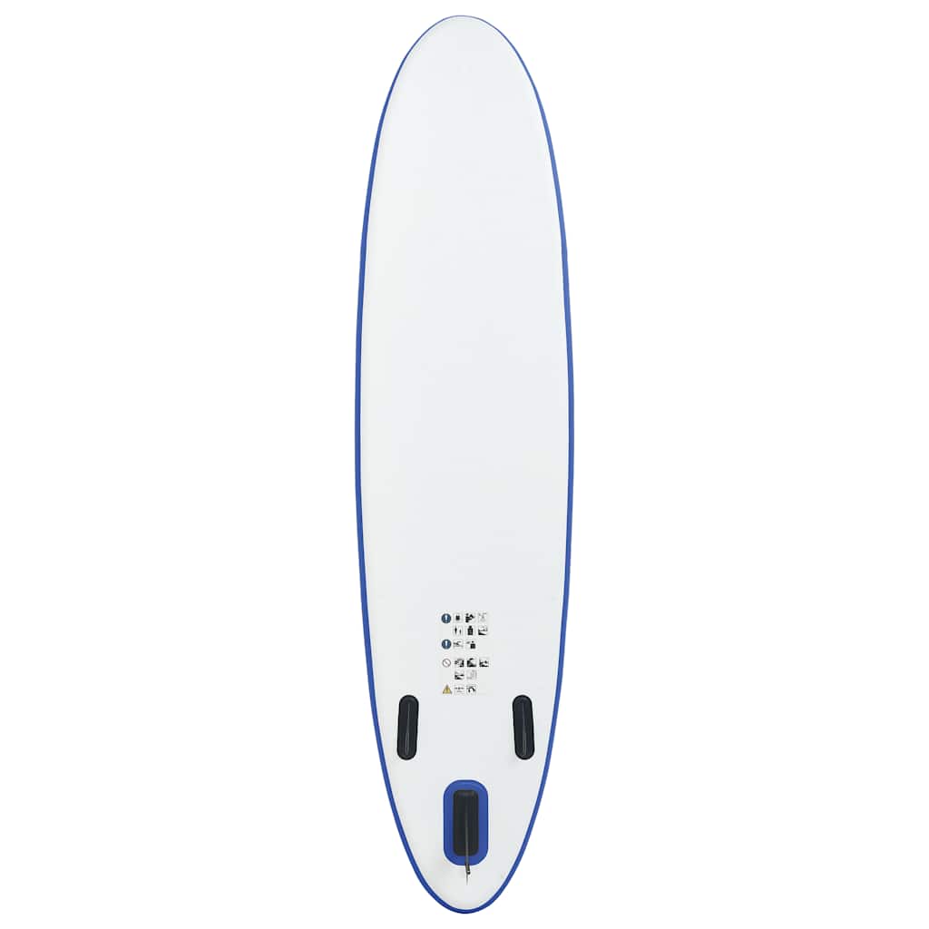 vidaXL Σετ Σανίδας Stand Up Paddle / Surf Φουσκωτό Μπλε και Λευκό