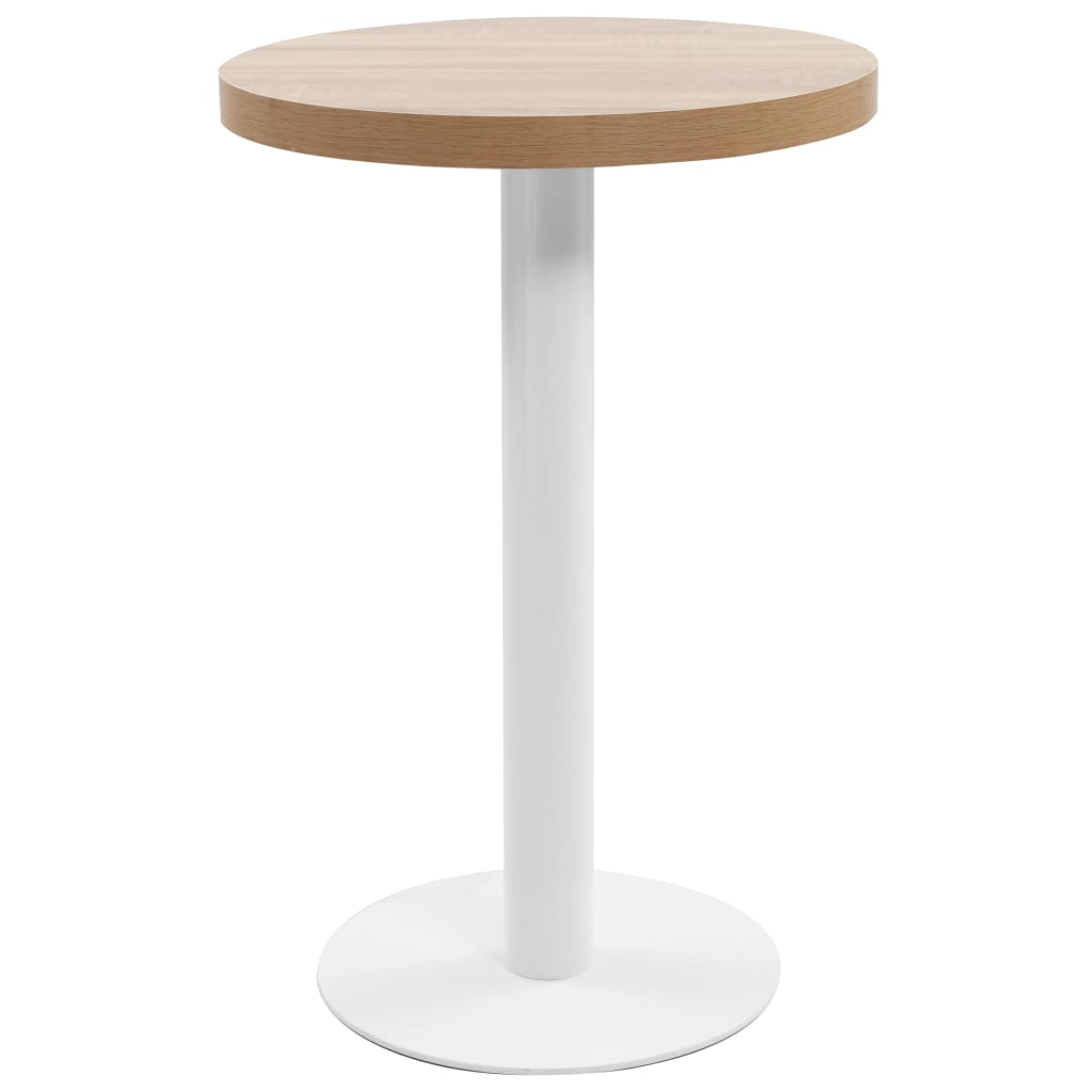 vidaXL Τραπέζι Bistro Ανοιχτό Καφέ 50 εκ. από MDF