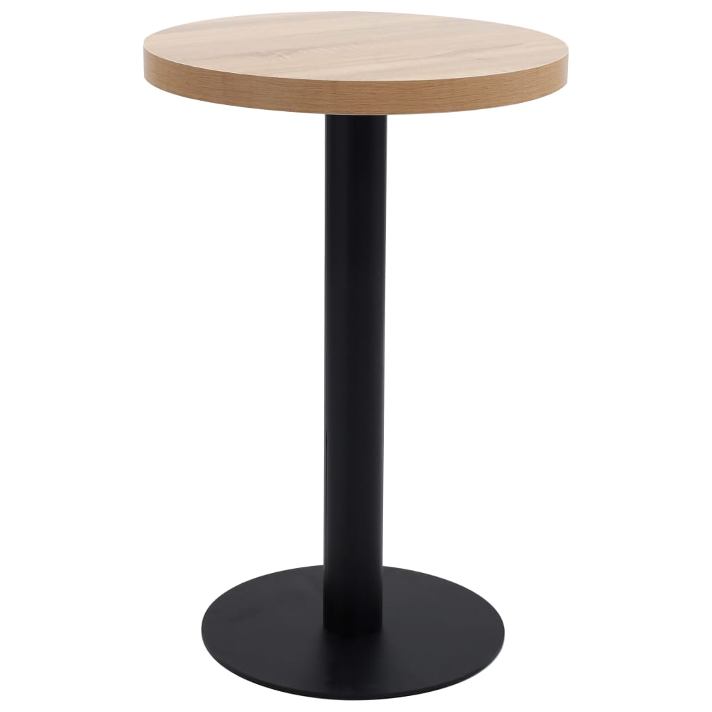 vidaXL Τραπέζι Bistro Ανοιχτό Καφέ 50 εκ. από MDF