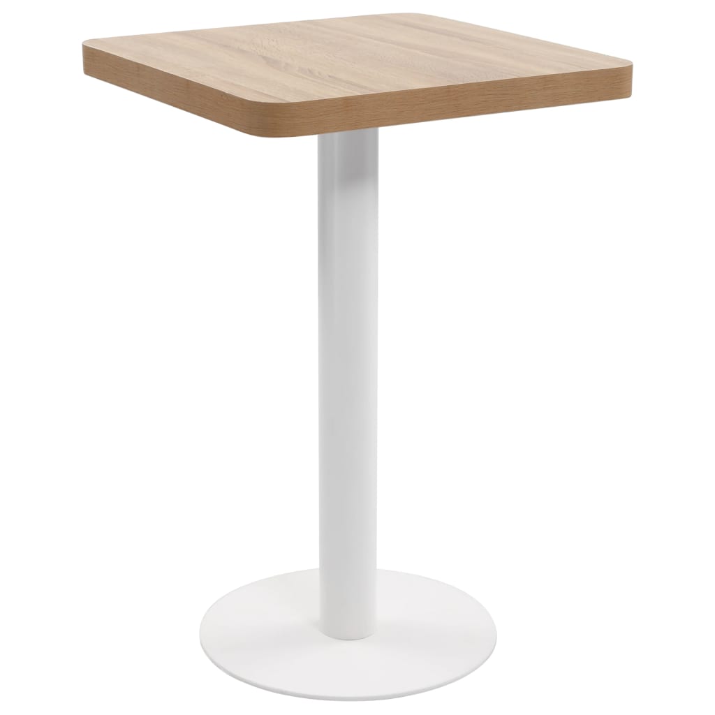 vidaXL Τραπέζι Bistro Ανοιχτό Καφέ 50 x 50 εκ. από MDF