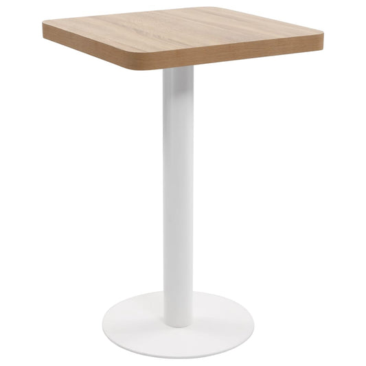 vidaXL Τραπέζι Bistro Ανοιχτό Καφέ 50 x 50 εκ. από MDF